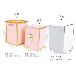 Scatola Rettangolare per Gioielli con Doppia Porta, Motivo Floreale Orsetto Rosa, per Collane e Anelli, Regalo di Natale - Product Image 6