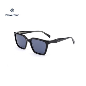 Flowerfour AT6111 Siyah Kare Güneş Gözlüğü Erkekler Kadınlar için Unisex Klasik Asetat Güneş Gözlükleri Moda Gözlük UV400 - Product Image 6