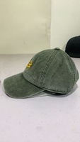 Gorra de Béisbol de 6 Paneles de Algodón Lavado de Alta Calidad con MOQ Bajo, Bordado a Mano Personalizado con Patrón de Puntos, Gorra Retro de Copa Suave con Protección Solar