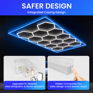 Çalışma için detaylandırma için petek LED garaj lambası altıgen tavan asılı ışık - Product Image 3