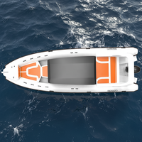 Bateaux familiaux gonflables Delux Europe 28 pieds RHIB 860 coque en aluminium ORCA 866 avec pont solaire