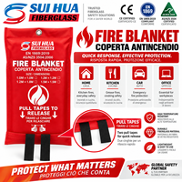 Couverture de sécurité incendie EN 1869:2019, paquet individuel, en fibre de verre, pour la maison, la cuisine, le bureau en Italie, fournisseur de distributeurs, marque privée