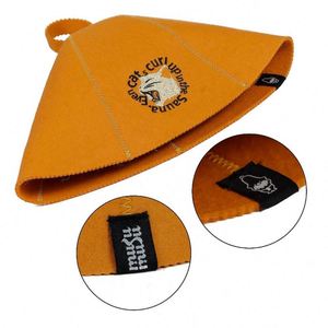 Gorro <span class=keywords><strong>de</strong></span> Sauna <span class=keywords><strong>de</strong></span> <span class=keywords><strong>Lana</strong></span> Gruesa, Ecológico y Térmico <span class=keywords><strong>de</strong></span> Lujo, con Logotipo Personalizado y Color Naranja, al por Mayor - Product Image 4