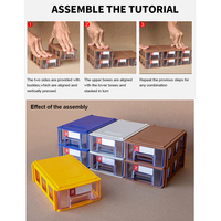 F01- 170*110*55MM 48PCS |   Cajón de Almacenamiento de Escritorio de un Solo Nivel, Apilable y Combinable para Joyería, Objetos Pequeños de Plástico, Ropa de Cama