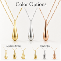 Collier pendentif rainuré personnalisé, chaîne en métal doré, bijoux pour femme, cadeau, tenue de soirée