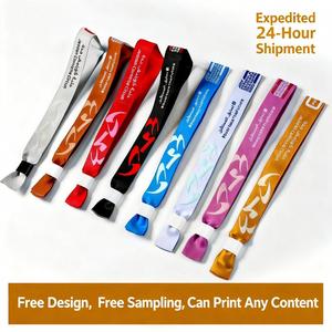 Bracelets en polyester imprimés par transfert thermique personnalisés, jetables, pour événements, concerts et fêtes - Product Image 5