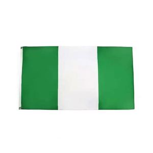 Drapeaux nigériens personnalisés en polyester 68D, 90x150cm (3x5FT), avec 2 œillets, logo personnalisé, style volant, portables, vente en gros - Product Image 2
