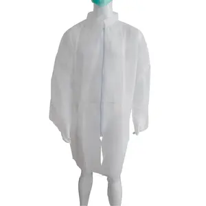 使い捨て白衣不織布SMS卸売ビジターガウンPP実験室服