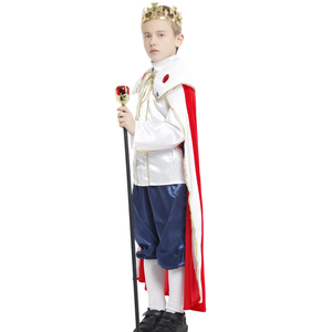 Costume de roi pour enfants, costume de prince pour Halloween, vêtements de fête, cape, bandeau, ceinture, vente chaude - Product Image 3