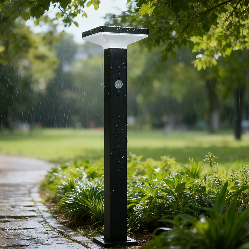 Rayluxtech Aluminum Outdoor Solar Lawn Lamp IP65 Waterproof 5-10W LED Garden Light 12-16 Hours Lighting for Courtyard Landscape