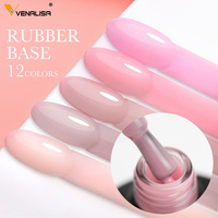Venalisa 7.5ml Base Caoutchouc Colorée Semi-Transparente pour French Manucure, Vernis Gel UV/LED Camouflage Soak Off