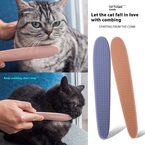 Nuevo diseñado para imitar a un gato lamiendo una púa, cepillo removedor de pelo para gatitos, peine para el cuidado de mascotas, forma de lengua, masaje, cepillo de silicona para gatos - Product Image 2