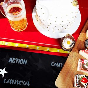 Cubiertas de mesa de noche de <span class=keywords><strong>película</strong></span>, mantel impermeable a prueba de aceite a prueba de derrames, mantel Rectangular con tema de cubierta de Mesa limpia - Product Image 4