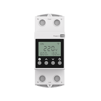Interrupteur relais intelligent WiFi Tuya avec affichage LCD, protection contre les surtensions, les sous-tensions et les surintensités, disjoncteur