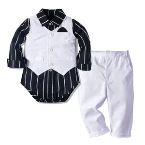 ชุดสูททางการสำหรับเด็กผู้ชาย,เสื้อผ้าเด็กผู้ชายเสื้อเชิ้ตกางเกงชุดทักซิโด้เซ็ต0-2T