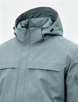 Veste d'hiver à capuche unisexe, en tissu imperméable, avec rembourrage en duvet de canard blanc intégré, coupe-vent pour la randonnée et le trekking