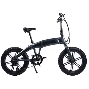 Bicicleta plegable eléctrica 20 pulgadas Fat Tire todo en una rueda bicicleta eléctrica de ciudad 48V 500W Bafang Motor plegable Ebike