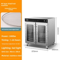 Séchoir industriel commercial 40 plateaux en acier inoxydable fruits légumes viande séchoir déshydrateur alimentaire