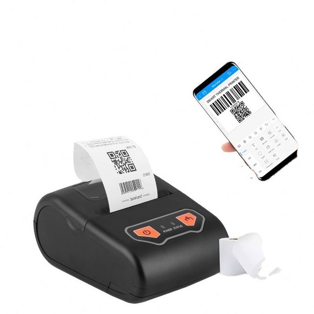 Portable 58mm Mini Thermal Receipt Printer 80mm Wifi Ticket Printer for Android IOS POS Usage Blue tooth Interface Stock Product