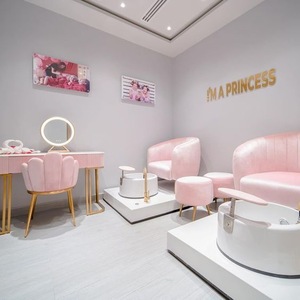 Professional Luxury Pedicure <b>Chair</b> for Nail Salon <b>Vibration</b> Massage Automatic Drainage Pipeless Jet System Wood Material - Product Image 4