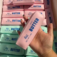 Jouet Squishy en Gros Anti-Stress Façon Blocs de Construction à Presser, en Forme de Bâton de Beurre, Palette Dopamine Faite Main pour la Relaxation (AMSR)