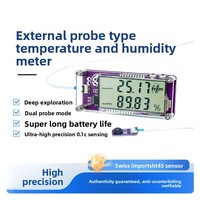 Sensor de Temperatura y Humedad 602 con Pantalla LCD Digital y Batería, Medidor de Temperatura y Humedad