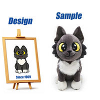 Pabrik Mainan Boneka Shengye, Boneka Anjing Plush Custom 10cm 12cm 15cm 20cm 25cm 30cm, Mainan Hewan Isi Dakron untuk Kegiatan Bisnis