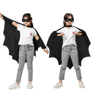 Ensemble de cape de chauve-souris pour Halloween, <span class=keywords><strong>masque</strong></span> pour les yeux, tenue de fête pour enfants, déguisement d'Halloween - Product Image 1