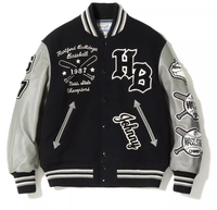 Vente en gros BASSE quantité minimale de commande Rétro Vintage Hommes Lettre Brodée Logo Baseball Bomber Letterman Vestes En Cuir Personnalisées Varsity Vestes