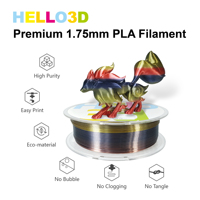 Filamento para Impresora 3D PLA de Material Virgen 100%, Degradado Arcoíris, Cambio Rápido de Color, Acabado Brillante, 330M de Longitud, Venta al Por Mayor de Fábrica