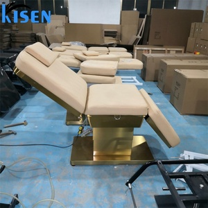 KISEN Professional Traditional Luxurious 3 Motors Adjustable Hospital Use Electric Massage Facial Cosmetic Beauty <b>Bed</b> Stainless - Product Image 1