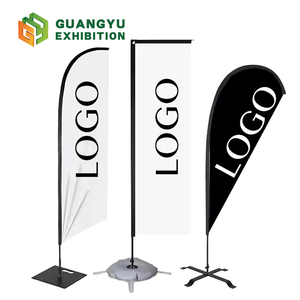 2.8m Custom Polyester Heat Transfer Printed Fiberglass Flagpole Feather Flags Banners Advertising Teardrop Flag