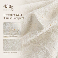Rideaux Jacquard Chenille Luxe 450g Épais pour Salon, Motif Uni, Fil Doré, Sur Mesure, Occultants et Isolants