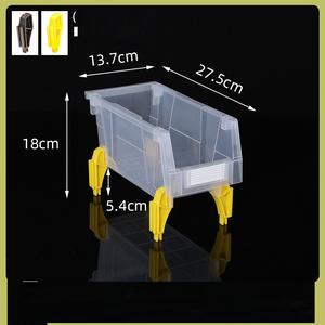 Customized Clear PP Plastic Storage <b>Bins</b> Industrial Heavy Duty Curved Bottom Hopper with Front Stacking Injection Technics - Product Image 4