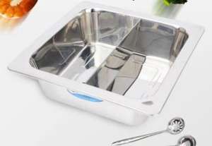 <span class=keywords><strong>Olla</strong></span> caliente de sopa de cocina cuadrada de acero inoxidable grande reciclada con sabor a 2/3/4 compartimentos para restaurante - Product Image 5