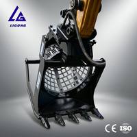 En stock : Godet de criblage hydraulique avec dents interchangeables et longue garantie pour le lavage du gravier de rivière