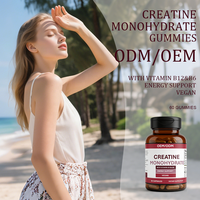Capsules de créatine monohydrate à marque privée OEM/ODM, vitamines B12 et B6, 60 capsules végétaliennes pour adultes, complément énergétique, 2 capsules par portion