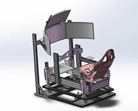 Kit de Actuadores de Servomotor de Aluminio 4DOF+TL para Simuladores de Carreras, para Uso en Interiores, para Simuladores de Automóviles y Vuelos