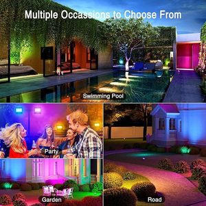 Năng lượng mặt trời Powered <span class=keywords><strong>LED</strong></span> chiếu <span class=keywords><strong>wifi</strong></span> cho kiểm soát IP65 không thấm nước RGB Spotlight Đèn pha <span class=keywords><strong>Dimmable</strong></span> phong cách Châu Âu vườn 120 chùm - Product Image 3