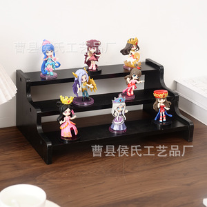 Wooden Tiered <b>Shelf</b> Multi Purpose Desktop Storage Rack Rectangle Standing Type Office Organizer Neatening Storage - Product Image 3