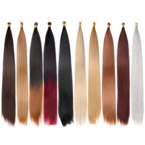 Extensions de cheveux synthétiques tressés lisses de 28 pouces, résistantes à la chaleur, blondes, pour tresses au crochet - Product Image 6