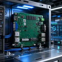 EVUC Nano ITX 12x12cm Baru, Kokoh dan Handal, J1900 Bay Trail DDR3L RAM 8GB Motherboard untuk Layar Ganda untuk Kontrol Industri