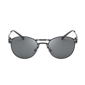 Lunettes de soleil haut de gamme à monture ronde en métal doré, protection UV400, pour hommes et femmes, style steampunk - Product Image 2