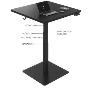 NOUVEAU Bureau informatique ergonomique moderne à une jambe, réglable en hauteur avec un seul moteur - Product Image 4