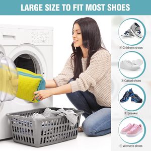 Sac de lavage pour chaussures, sac à linge épaissi pour chaussures avec coutures renforcées, conception robuste et réutilisable à double compartiment - Product Image 3