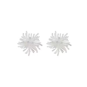 Flower Stud Earrings 925 Silver Zinc Alloy Party Women Korean Style - Product Image 5