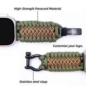 Bracelet de montre en paracorde tressé Baiyuheng, directement de l'usine, pour le sport en plein air, étanche, pour hommes, camping, randonnée - Product Image 2