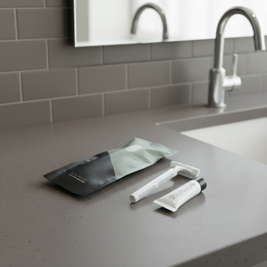 Fournitures hôtelières de qualité certifiée, articles de toilette pour chambre d'hôtel avec savon d'hôtel, mini gel douche, trousse dentaire, rasoir, trousse de couture, bonnet de douche - Product Image 5