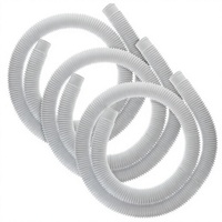 Ersatzschlauch für Aufstellpools, 1,25 Zoll Durchmesser x 59 Zoll lang, flexibel, 3er-Pack, weiße PE-Schläuche, kompatibel mit Intex 607/637 Pumpen