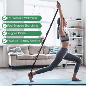 Sangle d'étirement pour le <span class=keywords><strong>yoga</strong></span> et la physiothérapie, sangle de <span class=keywords><strong>yoga</strong></span> non élastique à 10 boucles pour la rééducation à domicile, le Pilates, la rééducation post-blessure - Product Image 6